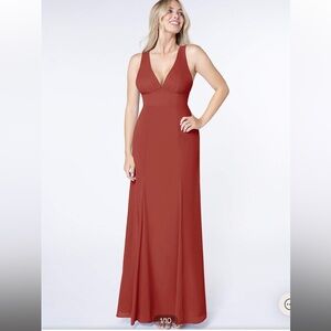 Azazie Christina Terracotta Dress